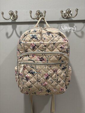 Vera Bradley Strawflowers XL Campus Backpack in Performance Twill